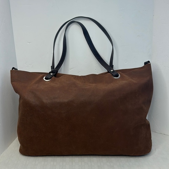 Fiore Italian chocolate brown Leather Handbag - Large Size - Picture 1 of 9
